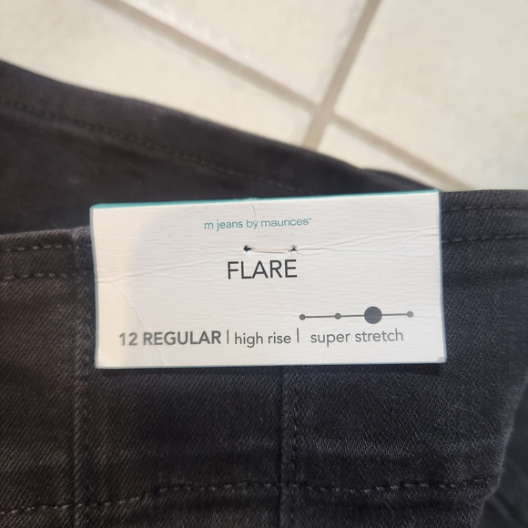 Maurices Black Wide Leg Flare Jeans - Picture 2 of 8